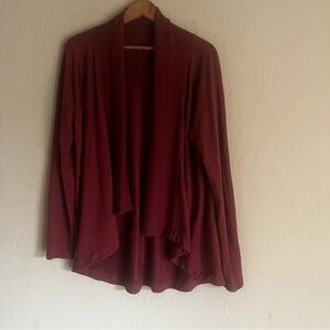 Athleta Deep Red Women's Cardigan - Modal and Spandex